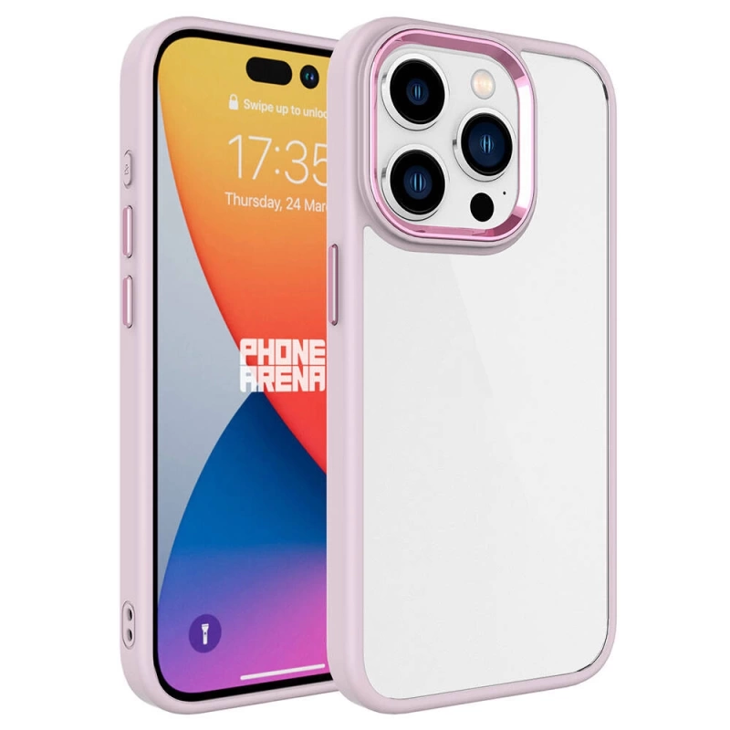 More TR Apple iPhone 15 Pro Kılıf Zore Krom Kapak