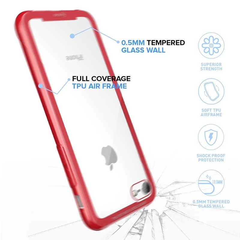 More TR Apple iPhone SE 2020 Kılıf Roar Glassoul Airframe Kapak