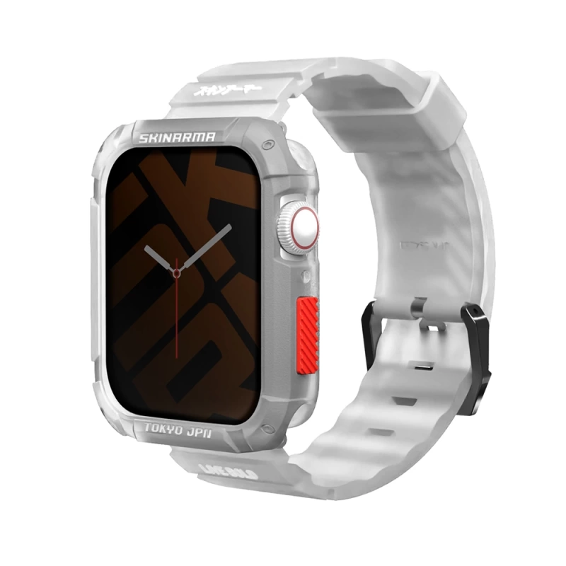 More TR Apple Watch 44mm SkinArma Kurono Sert PC Kasa Koruyucu + Shokku Silikon Kordon