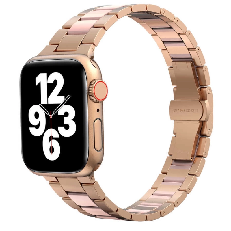 More TR Apple Watch Ultra 49mm Kordon Wiwu Resin Steel Belt Metal Strap Kayış