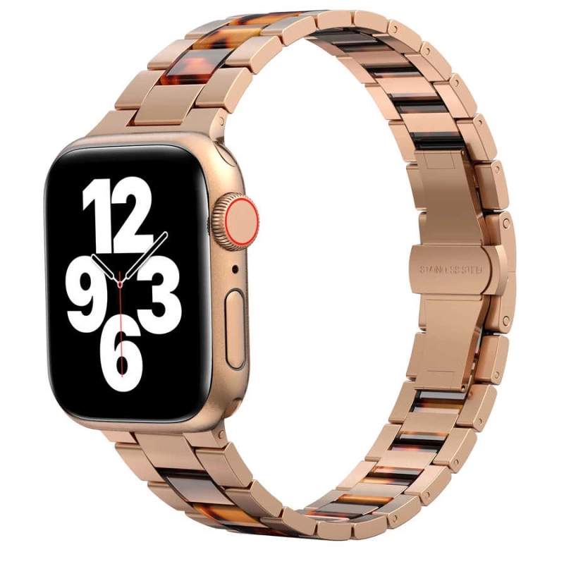 More TR Apple Watch Ultra 49mm Kordon Wiwu Resin Steel Belt Metal Strap Kayış