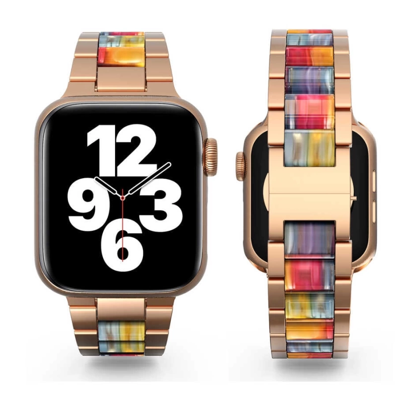 More TR Apple Watch Ultra 49mm Kordon Wiwu Resin Steel Belt Metal Strap Kayış