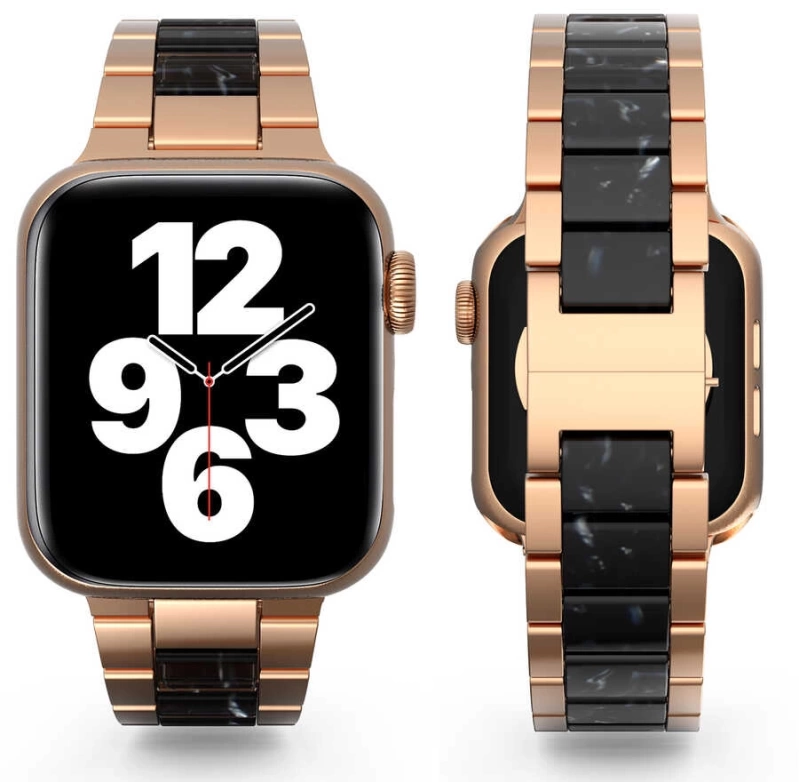 More TR Apple Watch Ultra 49mm Kordon Wiwu Resin Steel Belt Metal Strap Kayış