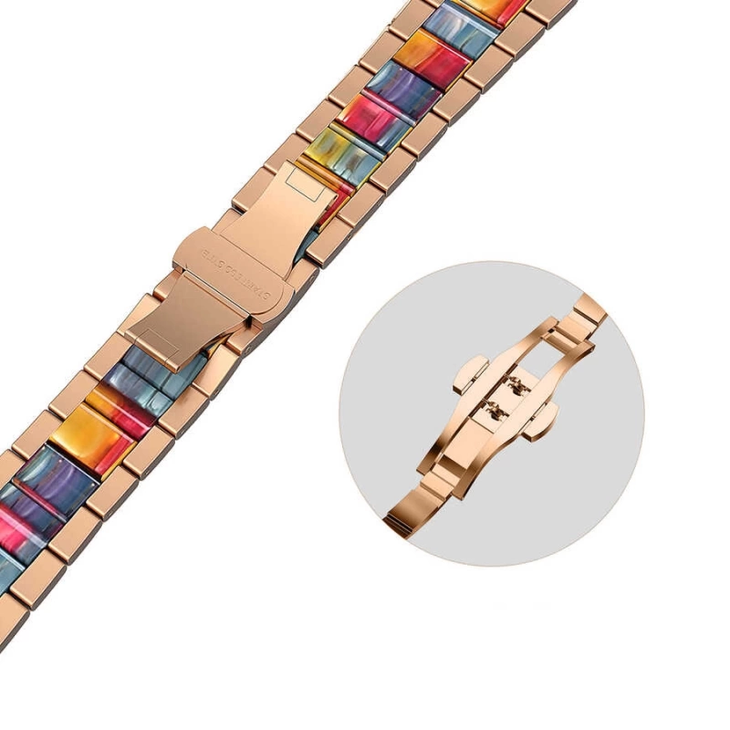 More TR Apple Watch Ultra 49mm Kordon Wiwu Resin Steel Belt Metal Strap Kayış