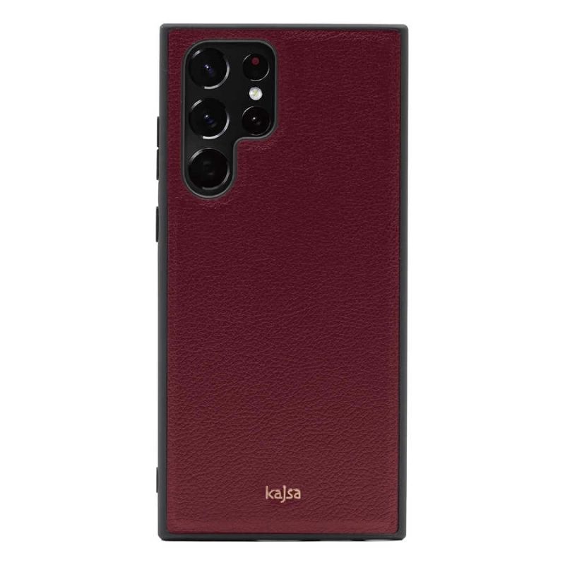 More TR Galaxy S22 Ultra Kılıf ​Kajsa Luxe Collection Hakiki Deri Kapak