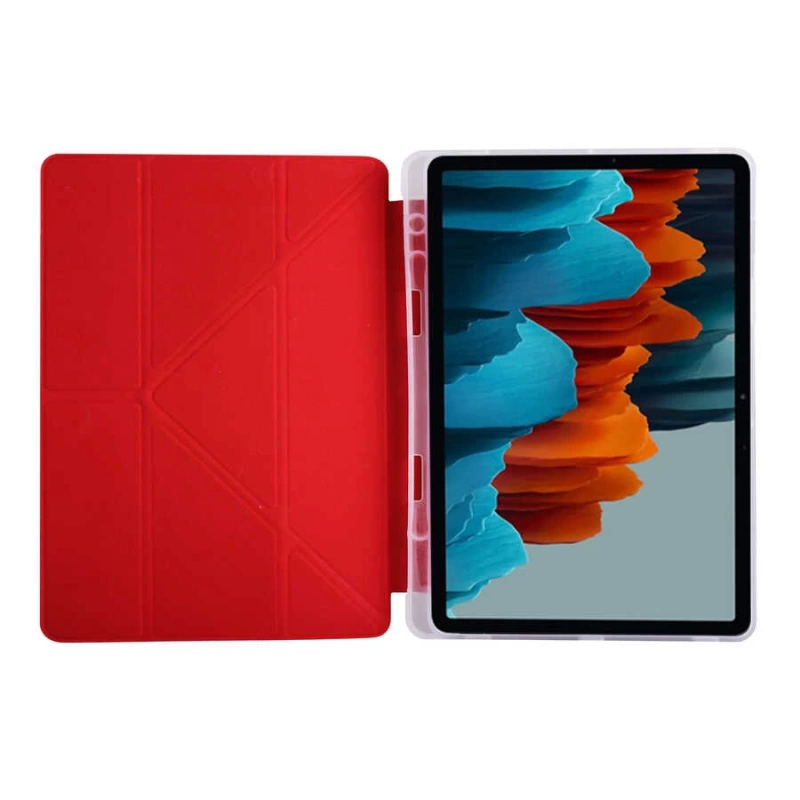 More TR Galaxy Tab S7 Plus T970 Kılıf Zore Tri Folding Kalem Bölmeli Standlı Kılıf