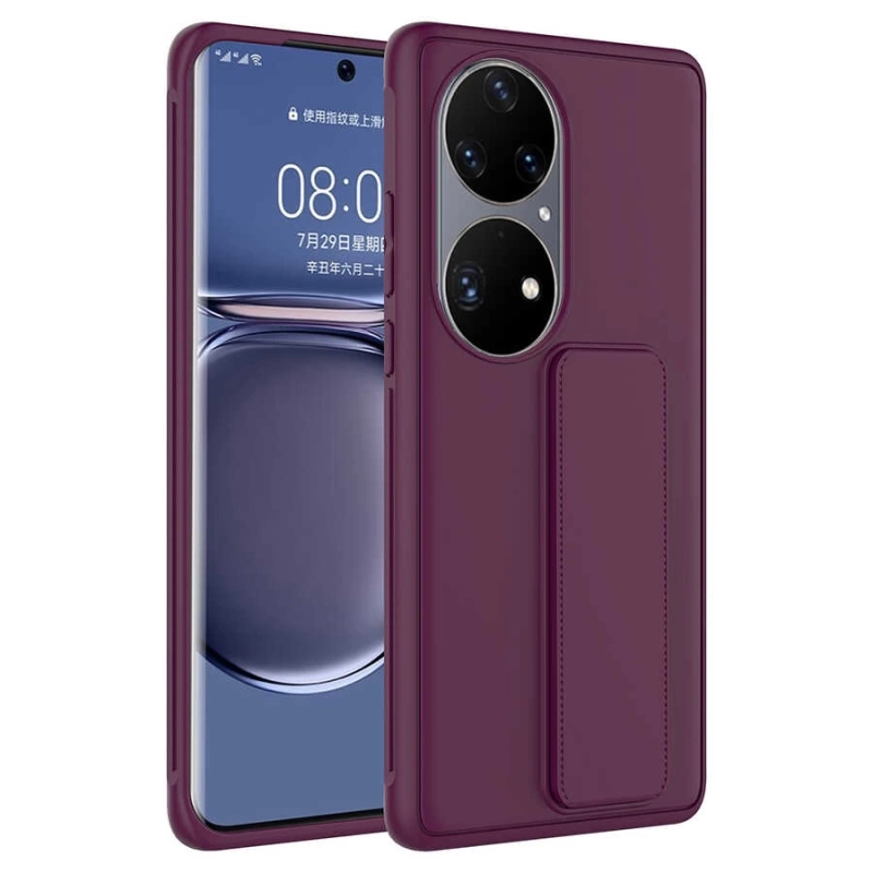 More TR Huawei P50 Pro Kılıf Zore Qstand Kapak