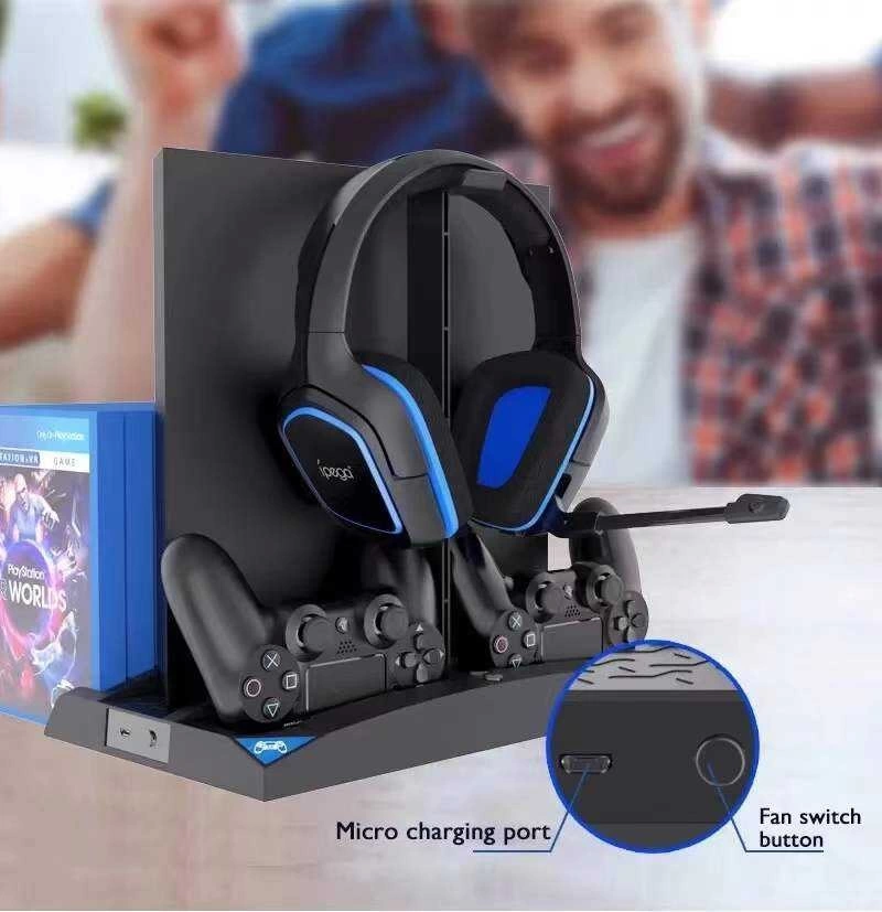 More TR iPega PG-P4009 Playstation 4 Şarj İstasyonu ve Kulaklık Standı