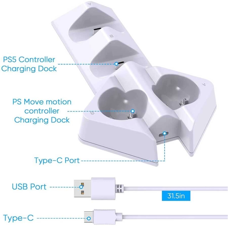 More TR iPega PG-P5011 Playstation 5 Dualsense Şarj İstasyonu