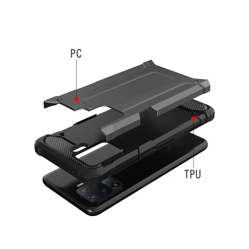 More TR Oppo Reno 5 Lite Kılıf Zore Crash Silikon Kapak