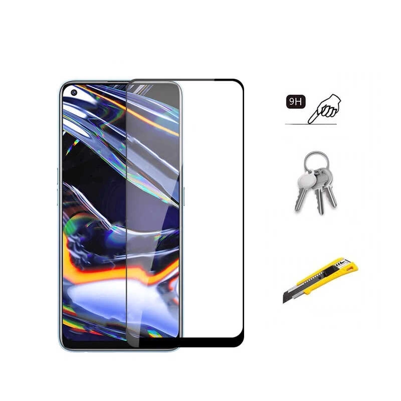 More TR Oppo Reno 7 4G Zore Kenarları Kırılmaya Dayanıklı Cam Ekran Koruyucu