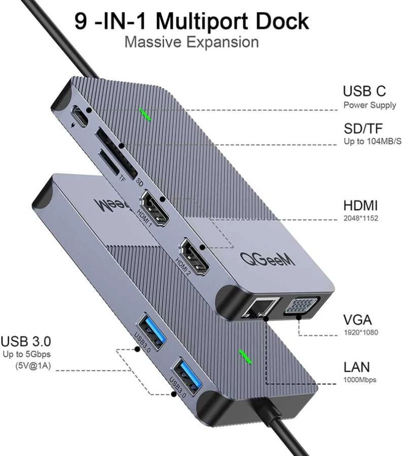 More TR Qgeem QG-D3908 Usb Hub