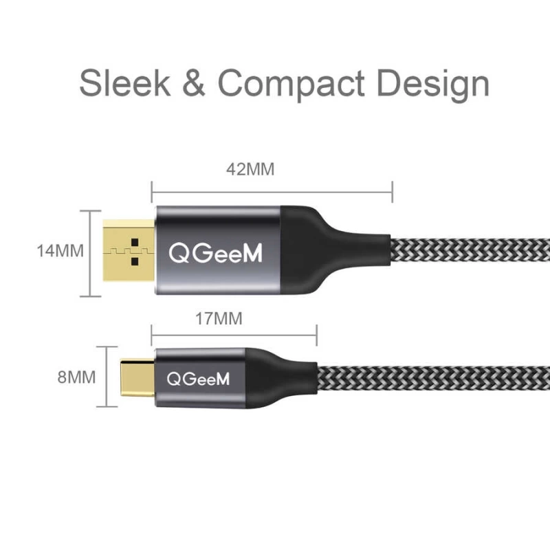 More TR Qgeem QG-UA13 Type-C To Display Port Kablo 3M