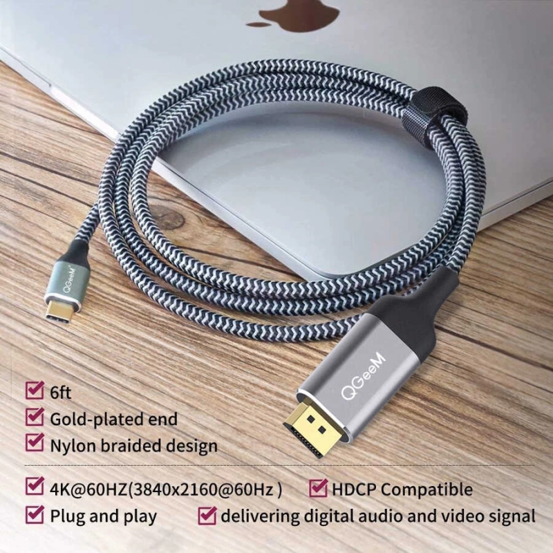 More TR Qgeem QG-UA13 Type-C To Display Port Kablo 3M