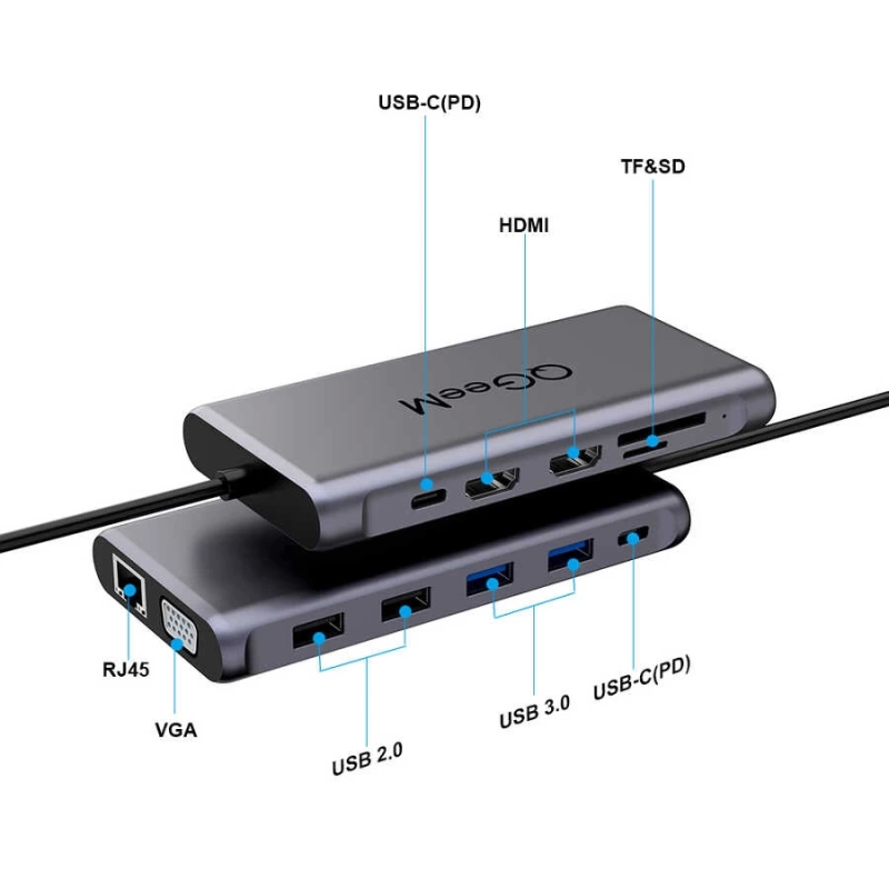 More TR Qgeem QG-UH12-V 12 in 1 Usb Hub