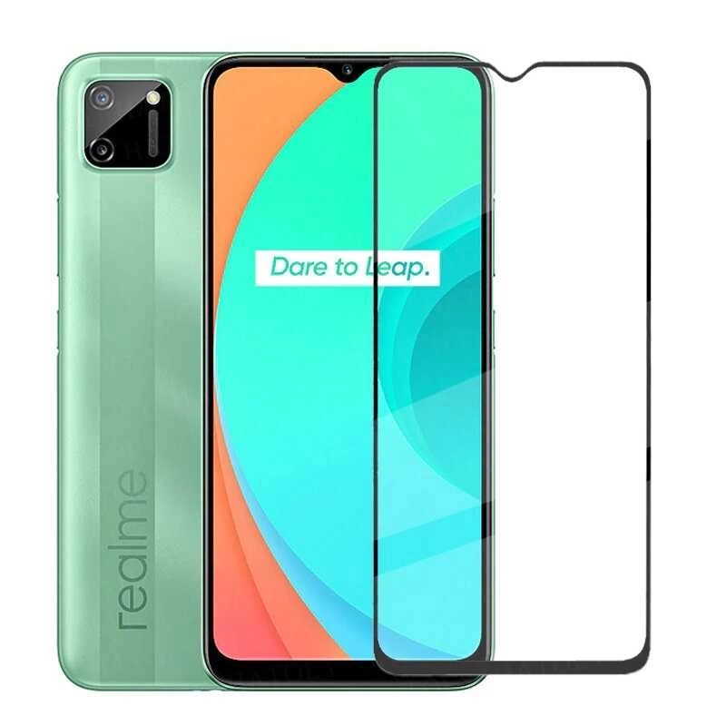 More TR Realme C15 Zore Kenarları Kırılmaya Dayanıklı Cam Ekran Koruyucu