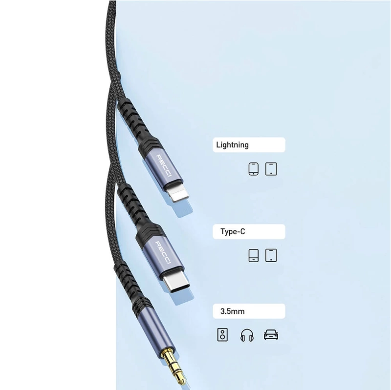 More TR Recci RDS-A27 Type-C to 3.5mm AUX Audio Kablo