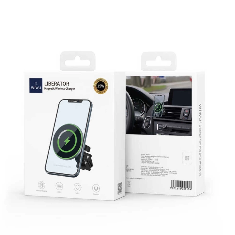 More TR Wiwu CH-308 Magnetic Wireless Charging Car Mount Araç Telefon Tutucu