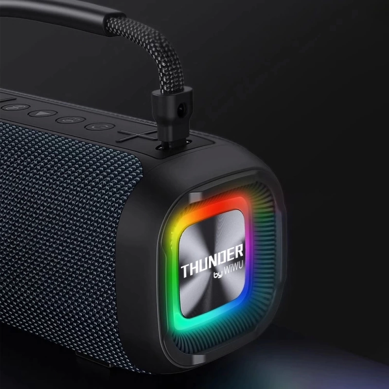 More TR Wiwu P17 Çift Mikrofonlu Thunder Bluetooth Speaker Hoparlör TF Card/Flash Disk Suya Dayanıklı V5.3