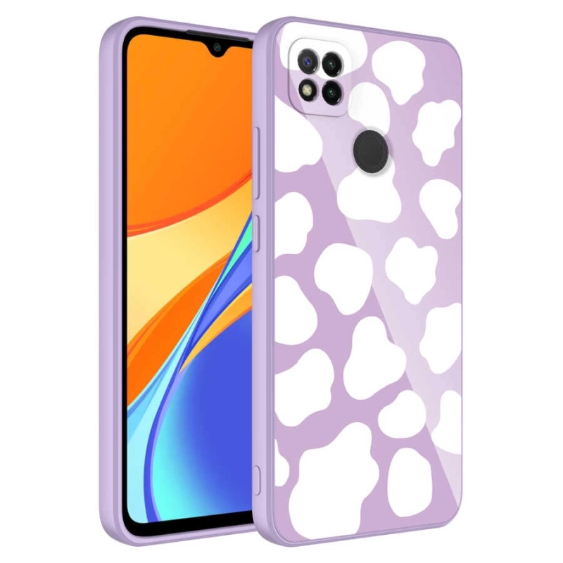 More TR Xiaomi Redmi 9C Kılıf Kamera Korumalı Desenli Sert Silikon Zore Epoksi Kapak