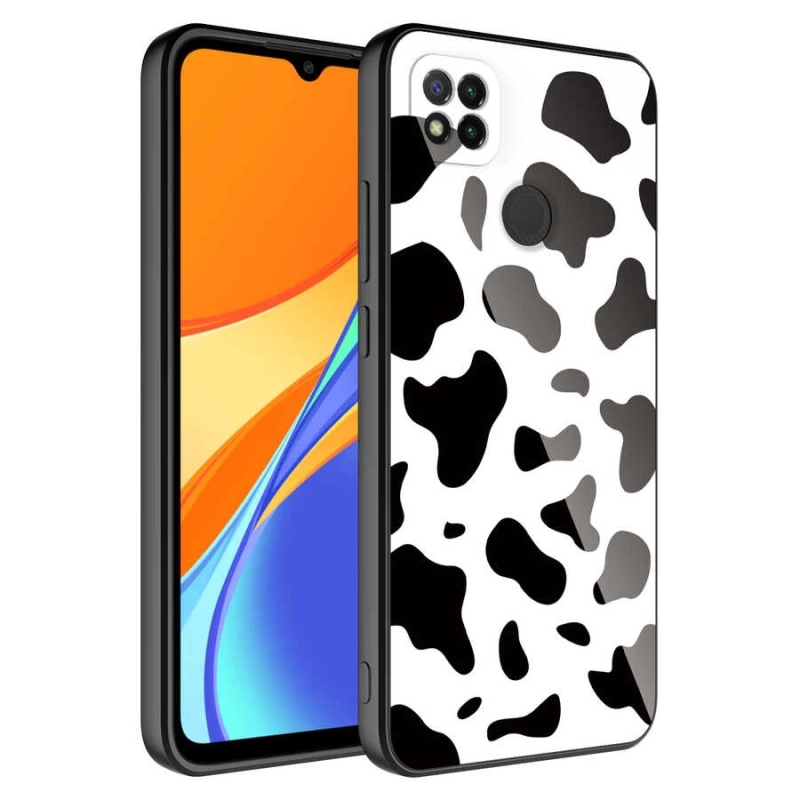 More TR Xiaomi Redmi 9C Kılıf Kamera Korumalı Desenli Sert Silikon Zore Epoksi Kapak