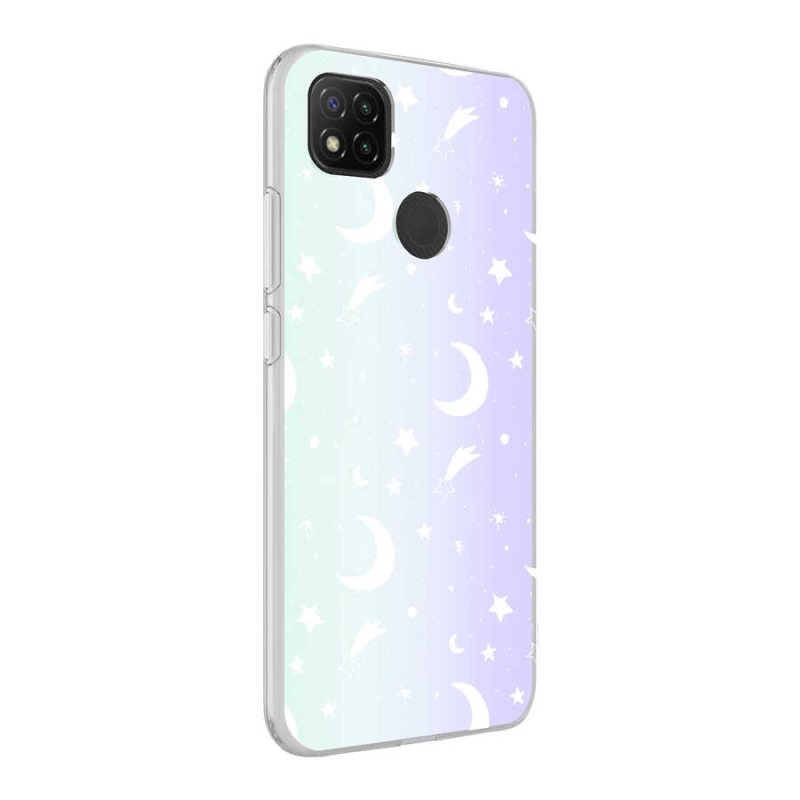 More TR Xiaomi Redmi 9C Kılıf Zore M-Blue Desenli Kapak