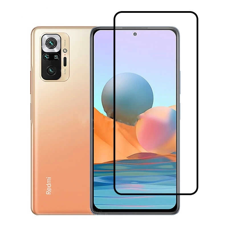 More TR Xiaomi Redmi Note 10 Pro Zore Kenarları Kırılmaya Dayanıklı Cam Ekran Koruyucu