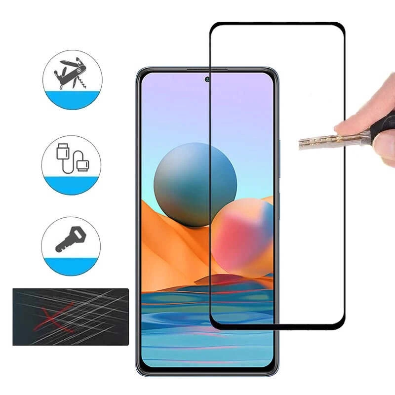 More TR Xiaomi Redmi Note 10 Pro Zore Kenarları Kırılmaya Dayanıklı Cam Ekran Koruyucu