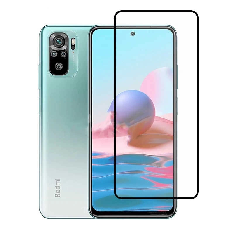 More TR Xiaomi Redmi Note 10S Zore Kenarları Kırılmaya Dayanıklı Cam Ekran Koruyucu