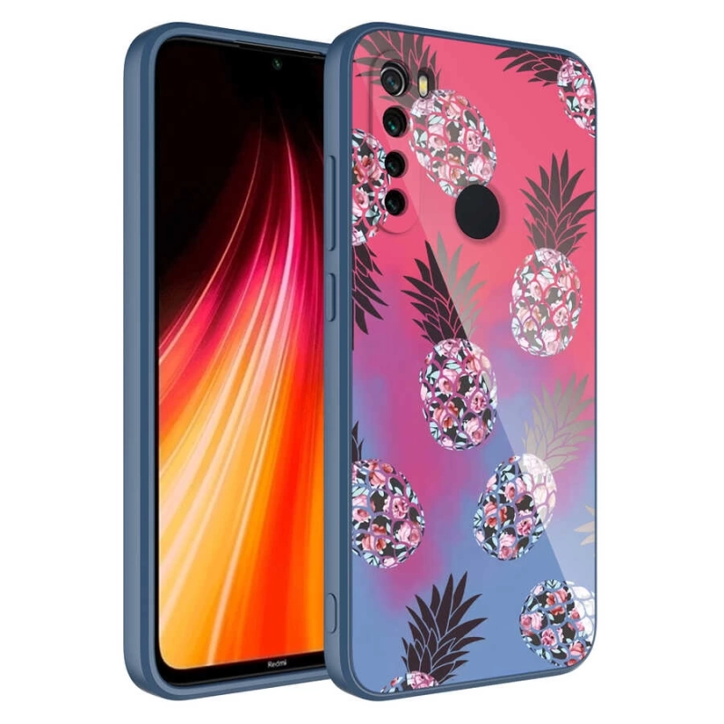 More TR Xiaomi Redmi Note 8 Kılıf Kamera Korumalı Desenli Sert Silikon Zore Epoksi Kapak