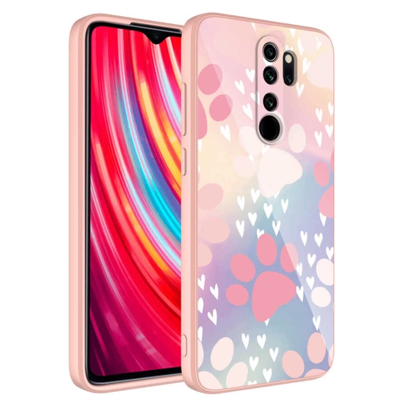 More TR Xiaomi Redmi Note 8 Pro Kılıf Kamera Korumalı Desenli Sert Silikon Zore Epoksi Kapak