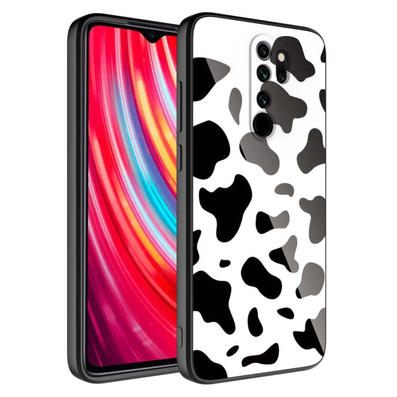 More TR Xiaomi Redmi Note 8 Pro Kılıf Kamera Korumalı Desenli Sert Silikon Zore Epoksi Kapak