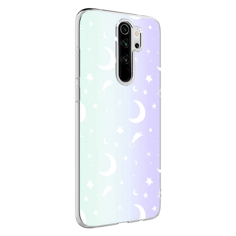 More TR Xiaomi Redmi Note 8 Pro Kılıf Zore M-Blue Desenli Kapak