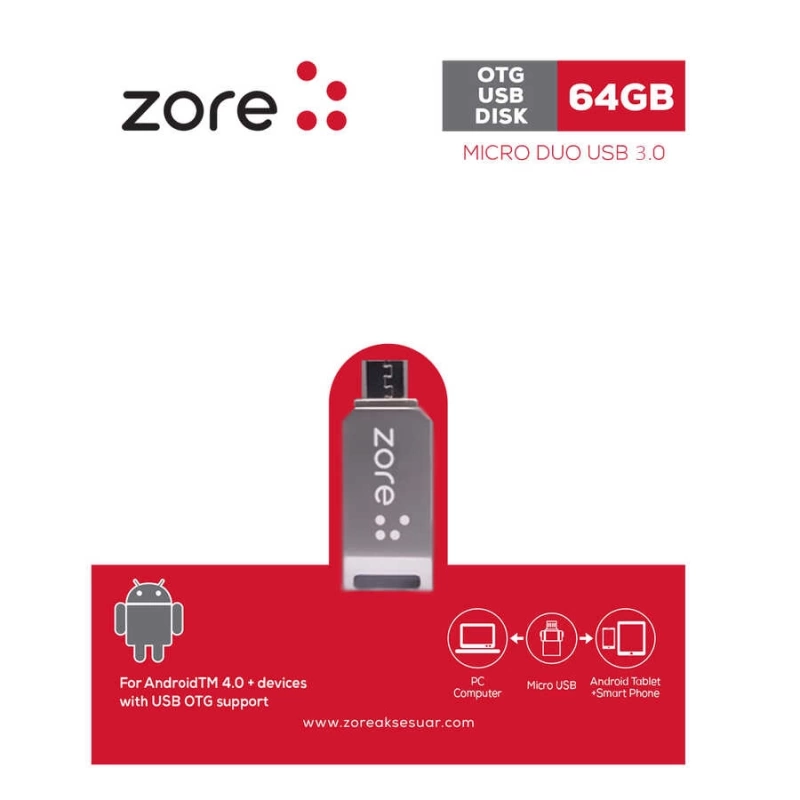 More TR Zore 3.0 Micro Metal OTG 64 GB