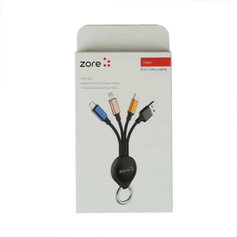 More TR Zore OKS 3 in 1 Usb Kablo