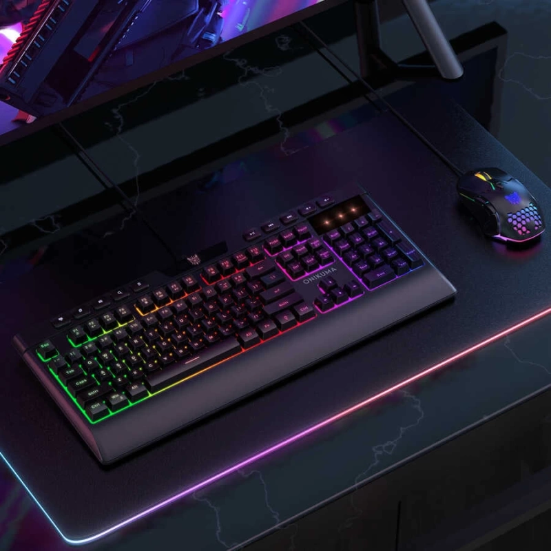 More TR Zore Onikuma G21 RGB Oyuncu Klavye Mouse Seti