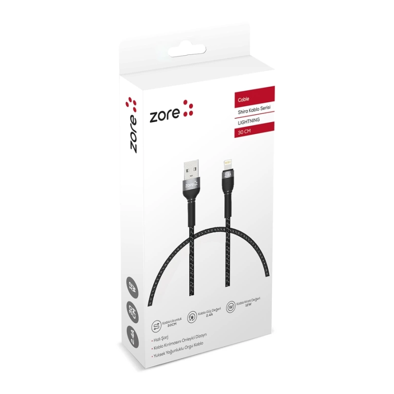 More TR Zore Shira Serisi Lightning USB Kablo 30cm