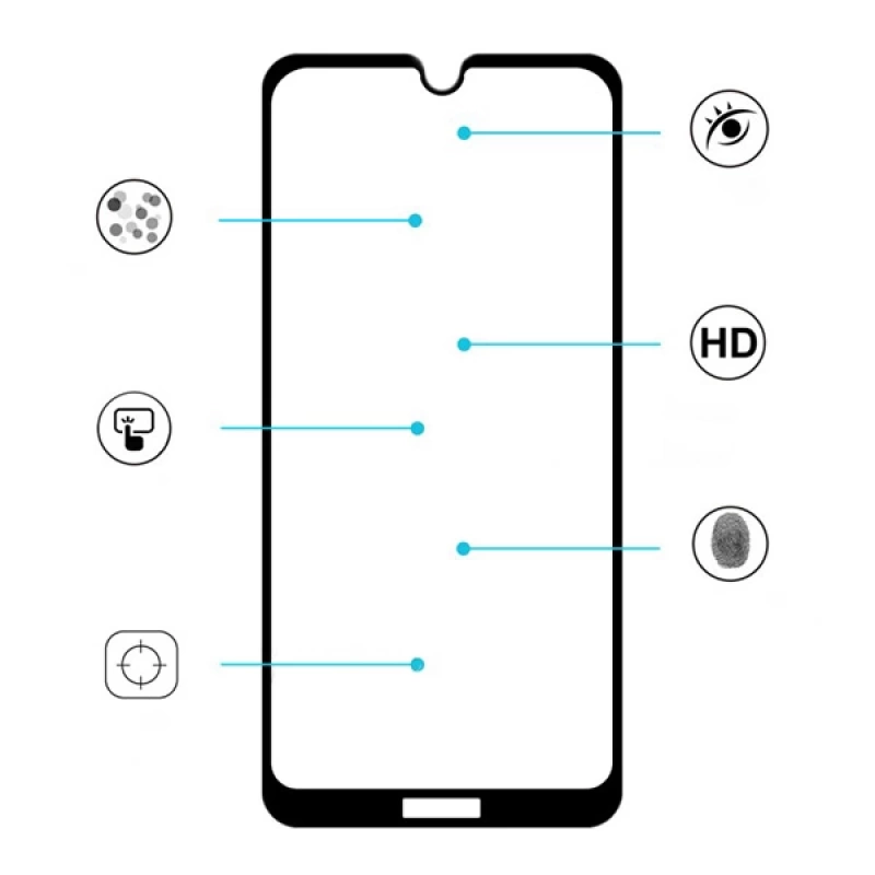 Nokia 2.2 3D Full Kaplama Kırılmaz Tempered Cam Ekran Koruyucu