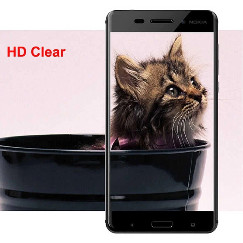 Nokia 3 Zore Ekranı Tam Kaplayan Düz Cam Koruyucu