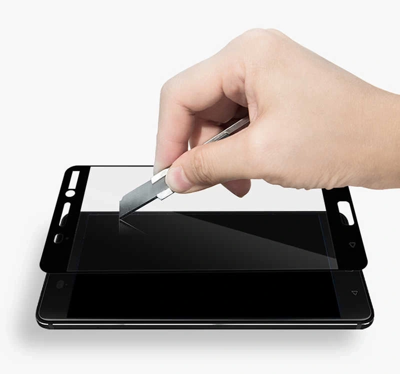 Nokia 3 Zore Ekranı Tam Kaplayan Düz Cam Koruyucu