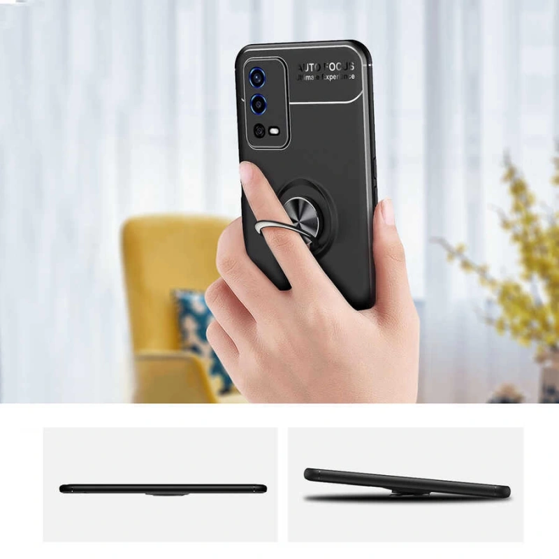 Oppo A55 4G Kılıf Zore Ravel Silikon Kapak