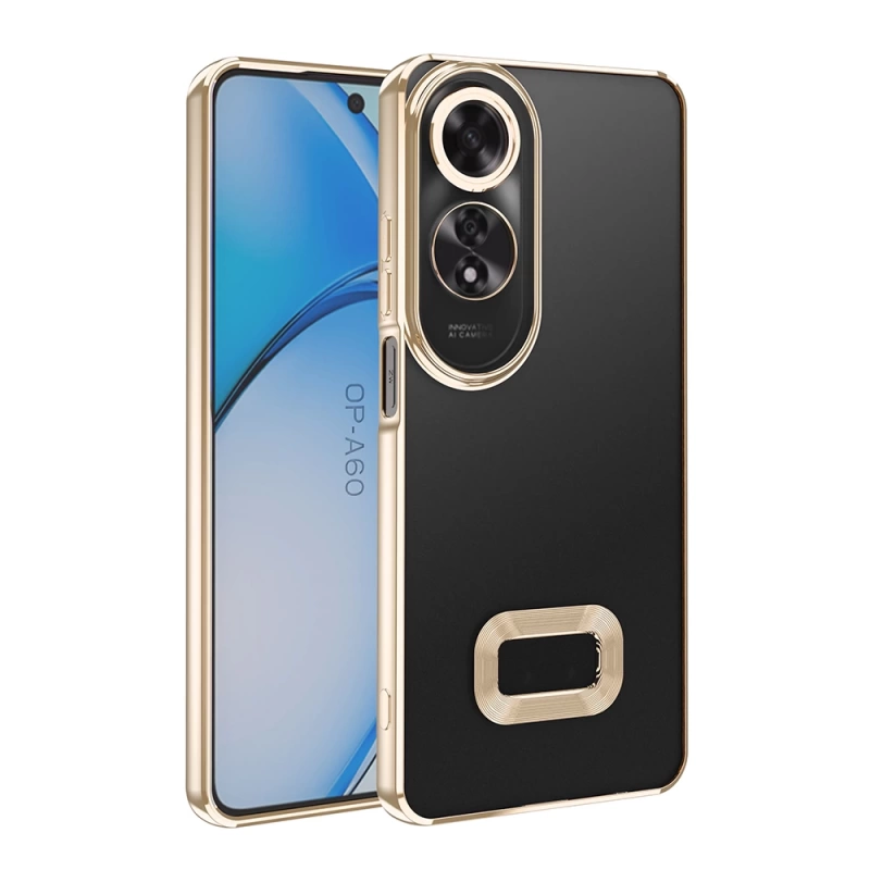 Oppo A60 Kılıf Kamera Korumalı Logo Gösteren Zore Omega Kapak