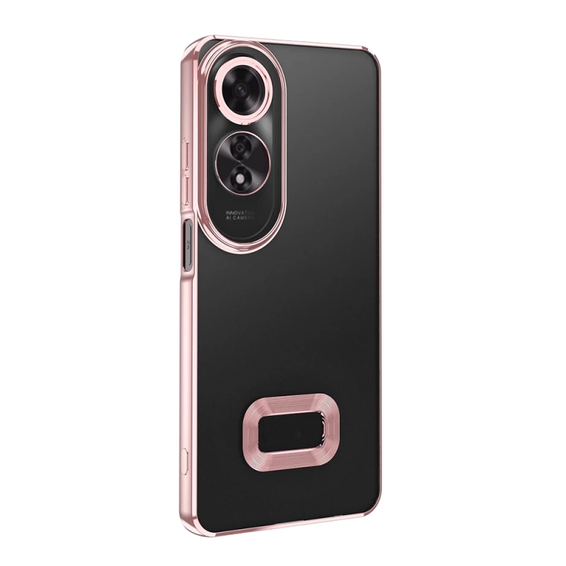 Oppo A60 Kılıf Kamera Korumalı Logo Gösteren Zore Omega Kapak
