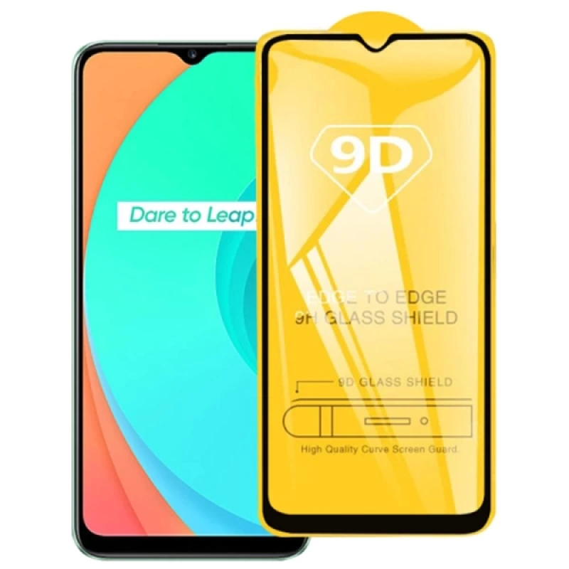 OPPO Realme C3 Full Glue Tempered Cam Ekran Koruyucu