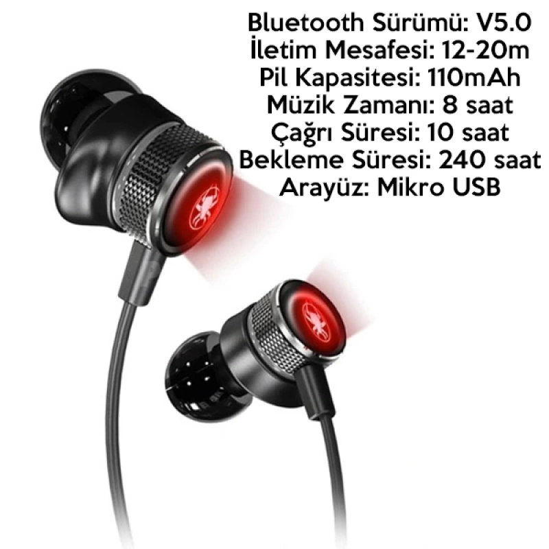 PLEXTONE G2 Oyuncu Bluetooth Kulaklık Boyun Bandı Kulaklık 7.1 Stereo 3D 65MS