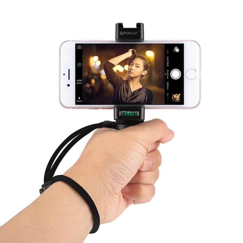 PULUZ Video Grip Telefon Elde Tutucu+ Bileklik Tripod Adaptörü