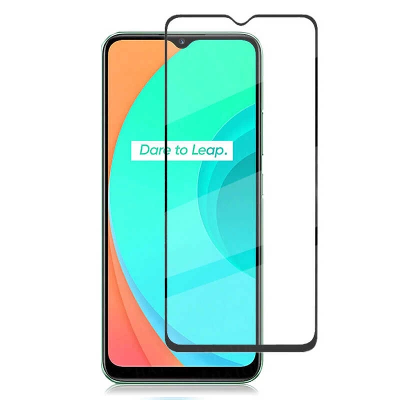 Realme C11 Zore Kenarları Kırılmaya Dayanıklı Cam Ekran Koruyucu