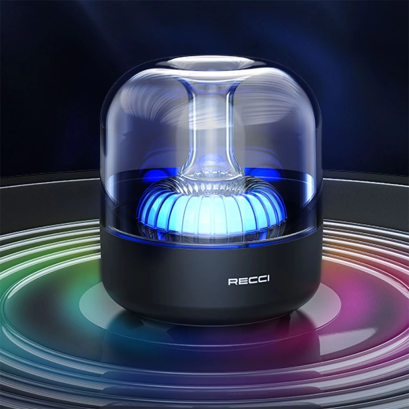 More TR Recci RSK-W31 Amber Serisi FM/TF/AUX Hi-Fi RGB Işıklı Wireless Bluetooth 5.0 Speaker Hoparlör 5W 500mAh