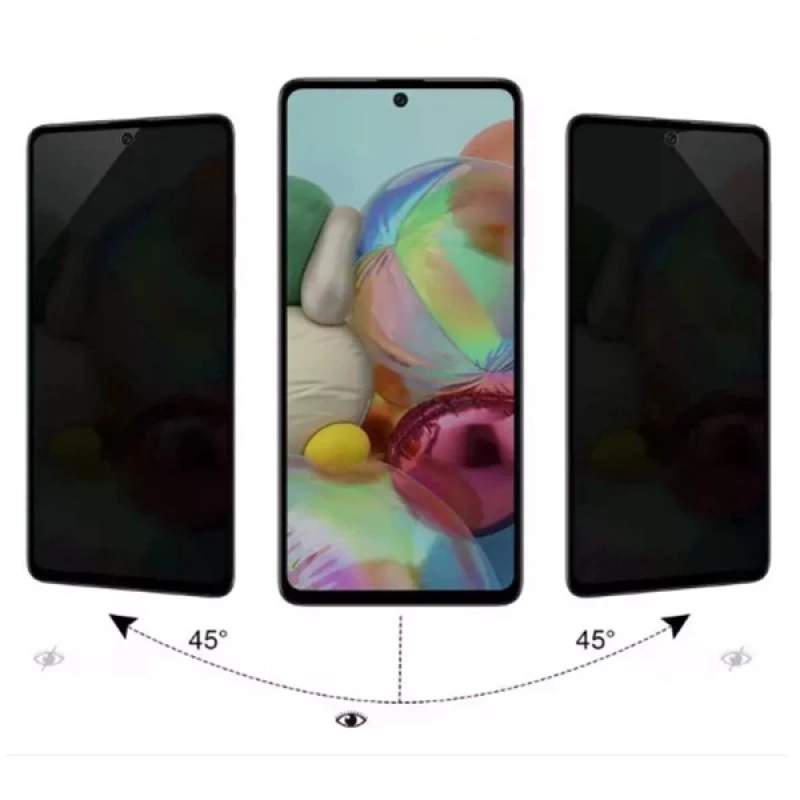 Redmi Note 9S - Note 9 Pro 3D Full Privacy Gizlilik Cam Ekran Koruyucu