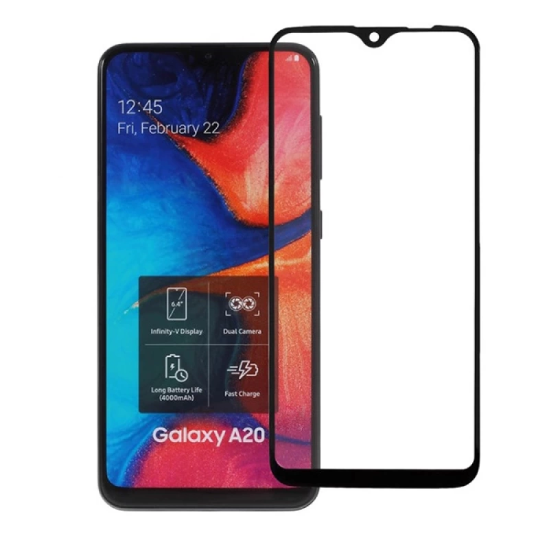 Samsung Galaxy A20e 3D Full Kaplama Kırılmaz Cam Ekran Koruyucu